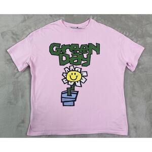 Green Day Berksha Women’s Kerplunk Flower Pink T-Shirt Oversized Small Band